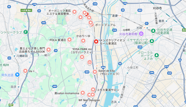 東浦町エステサロン:Googleマップで検索